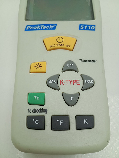 Одноканальний цифровий термометр PeakTech 5110 (Б клас) Луцк - изображение 4