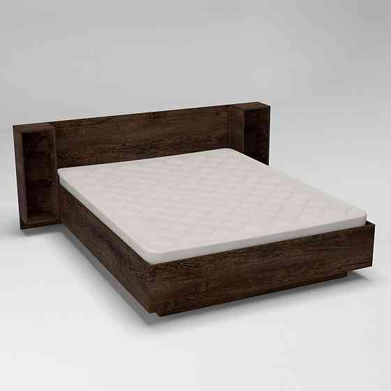 Кровать Кристалл №1 двуспальная, Дуб Конкордия, 2035х1976х850 Львов