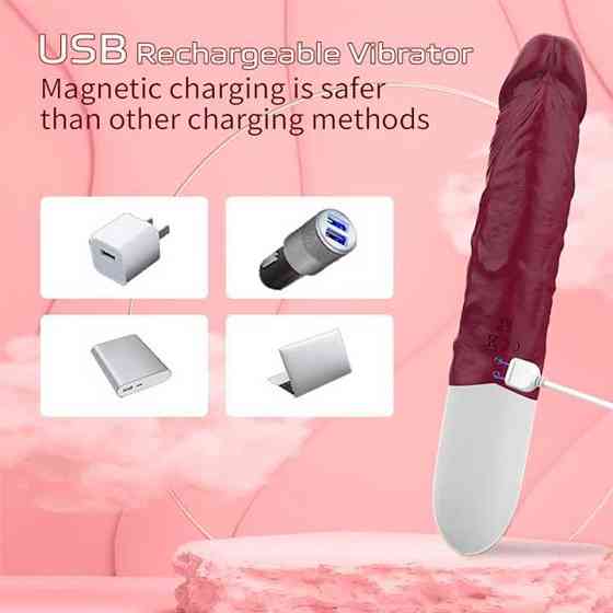 Реалістичний вібратор Satisfyer Lover 12 режимів бордовий Вінниця