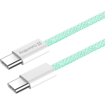 Дата кабель USB-C to USB-C 1.0m 60W 3.0А green ColorWay (CW-CBPDCC061-G) Винница - изображение 12