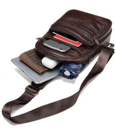 Сумка мужская через плечо Vintage 14986 Коричневая Киев