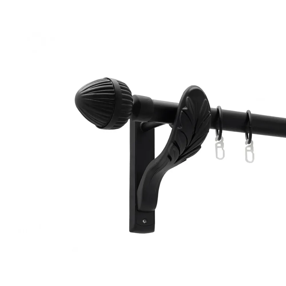 Карниз Orvit Одеон металевий однорядний ретро гладка труба кільце металеве Чорний Оксамит 25 мм 160 см Львов - изображение 1