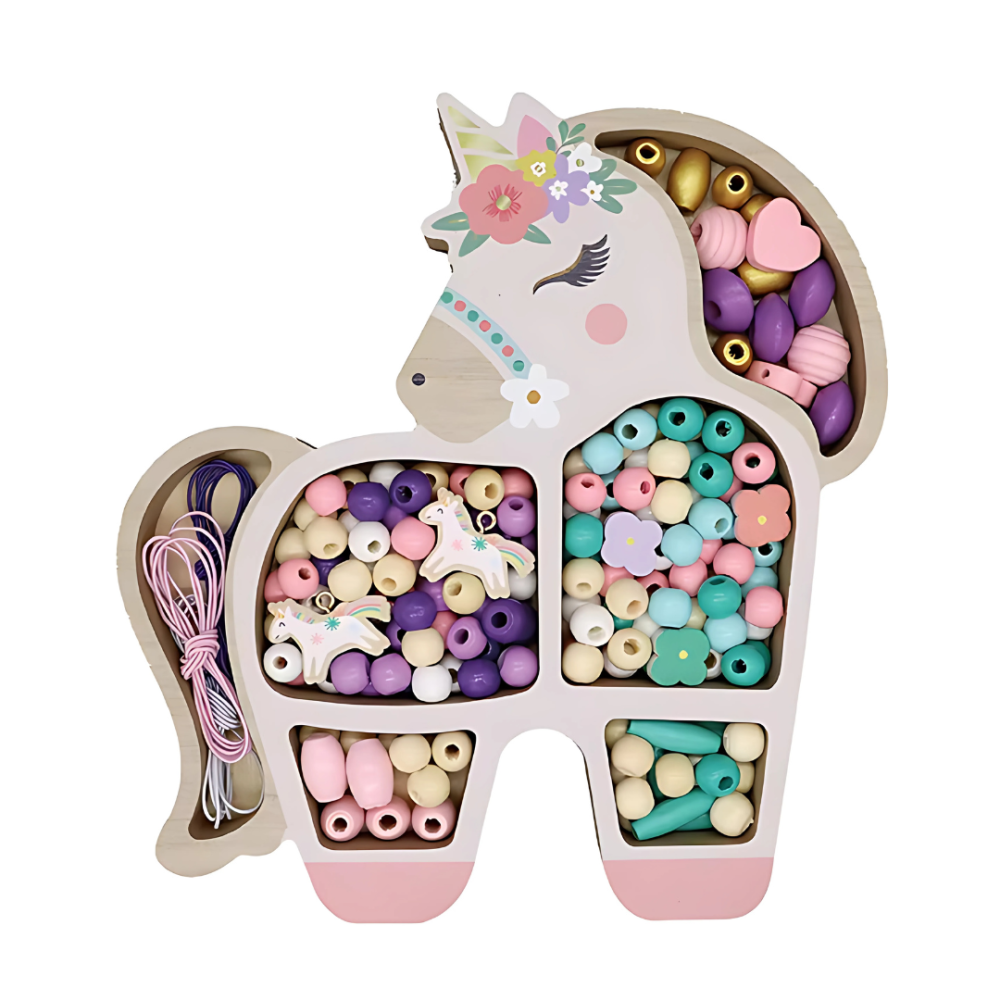 Набір для творчості та створення браслетів, прикрас з намистин дитячий «Єдиноріг» подарунок для дівчаток 6-12 років Кам'янець-Подільський - фото 1