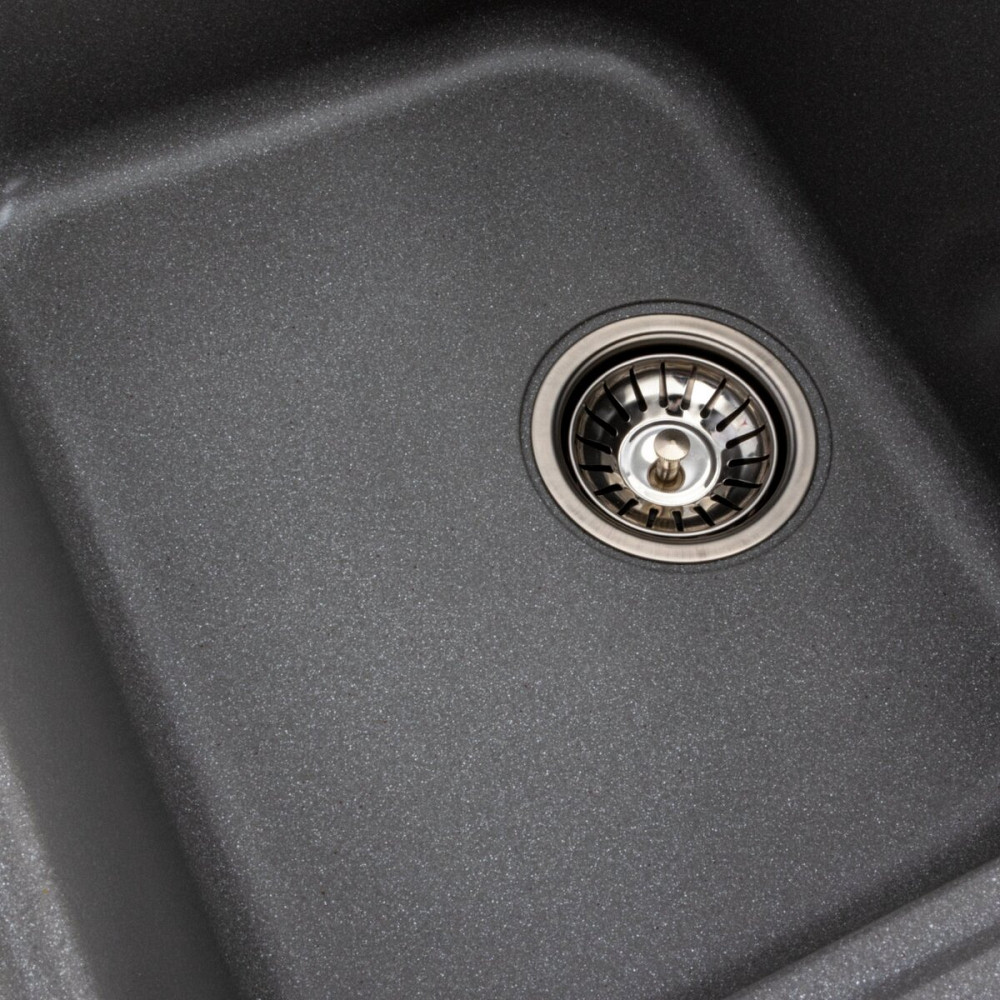 PLATINUM Гранітна мийка для кухні Platinum 7950 Equatoria матовий Сірий мусон Київ - фото 5