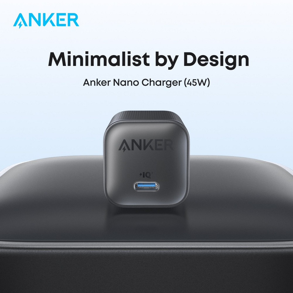 Мережевий зарядний пристрій Anker Nano Charger - 45W USB-C Black (7150726) Київ - фото 3