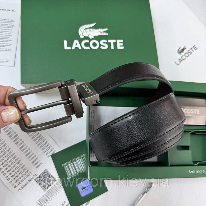 УЦІНКА! Чоловічий набір, ремінь із двома пряжками Lacoste (989) Київ - фото 7
