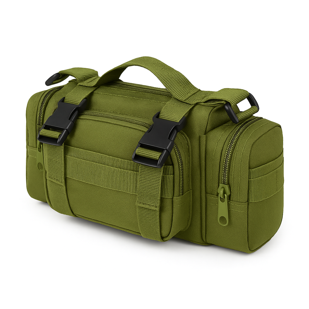 Сумка - підсумок тактична поясна Tactical військова, сумка нагрудна з ременем на плече 5 літрів кордура хакі LC-78 Львів - фото 13