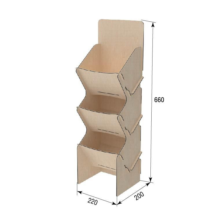 Стеллаж из фанеры EKOSTAR 220х200х660 Киев - изображение 3