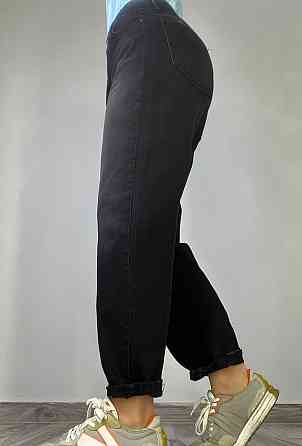 Джинсы женские SL 6004 mom relax comfort jeans бананы стрейчевые большие размеры черные, Чорний, 30, Одесса