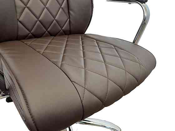 Офисное кресло руководителя Tehforward Dionis хром Anyfix Коричневый Киев