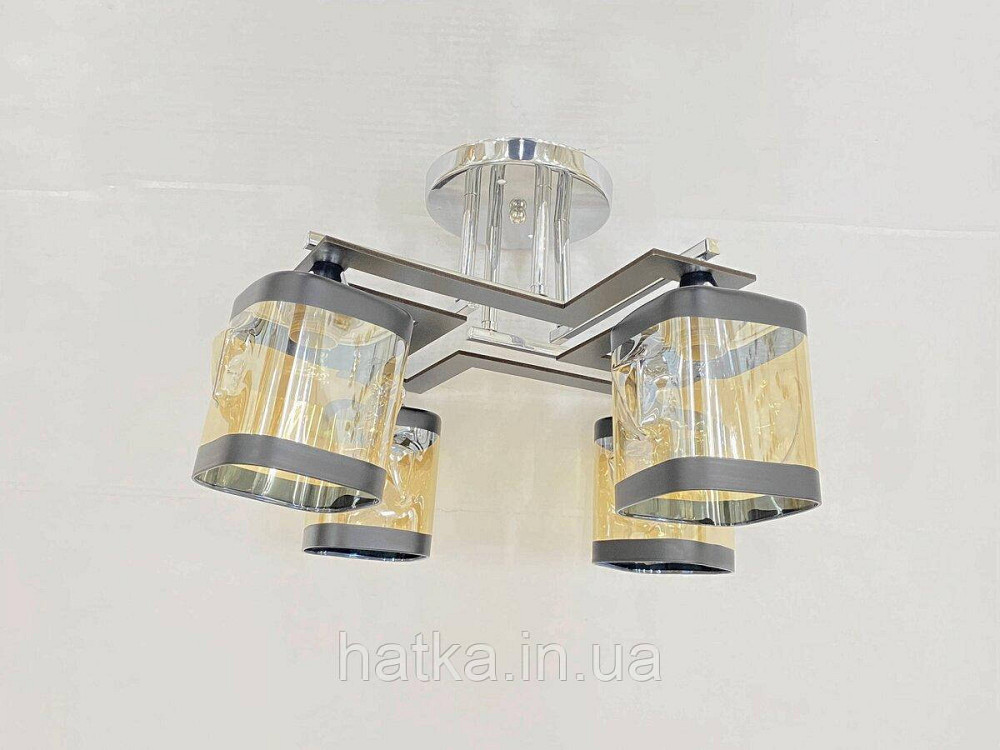 Стельова Люстра на 4 плафони VALESO 91161/4 (Хром) Київ - фото 1