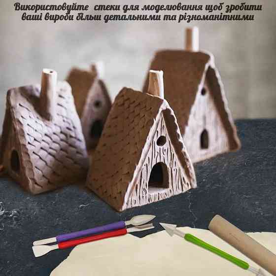 Дитячий глиняний набір для творчості GL-002 природна глина 1 кг Вінниця