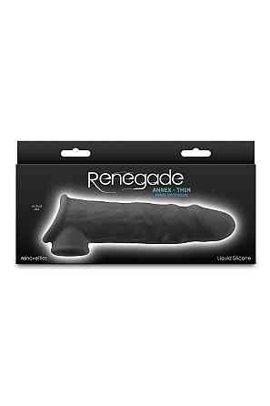 Насадка на пеніс NS Novelties Renegade чорна, 19.4 см Sex Aura Київ