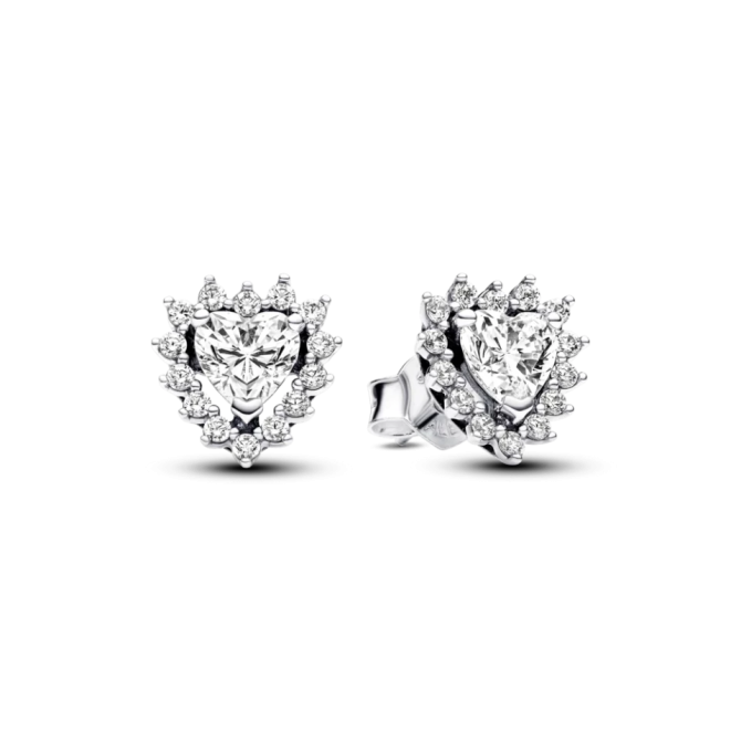 Серебряные серьги Pandora Сияющее сердце с ореолом 293097C01MasterSem Киев - изображение 1