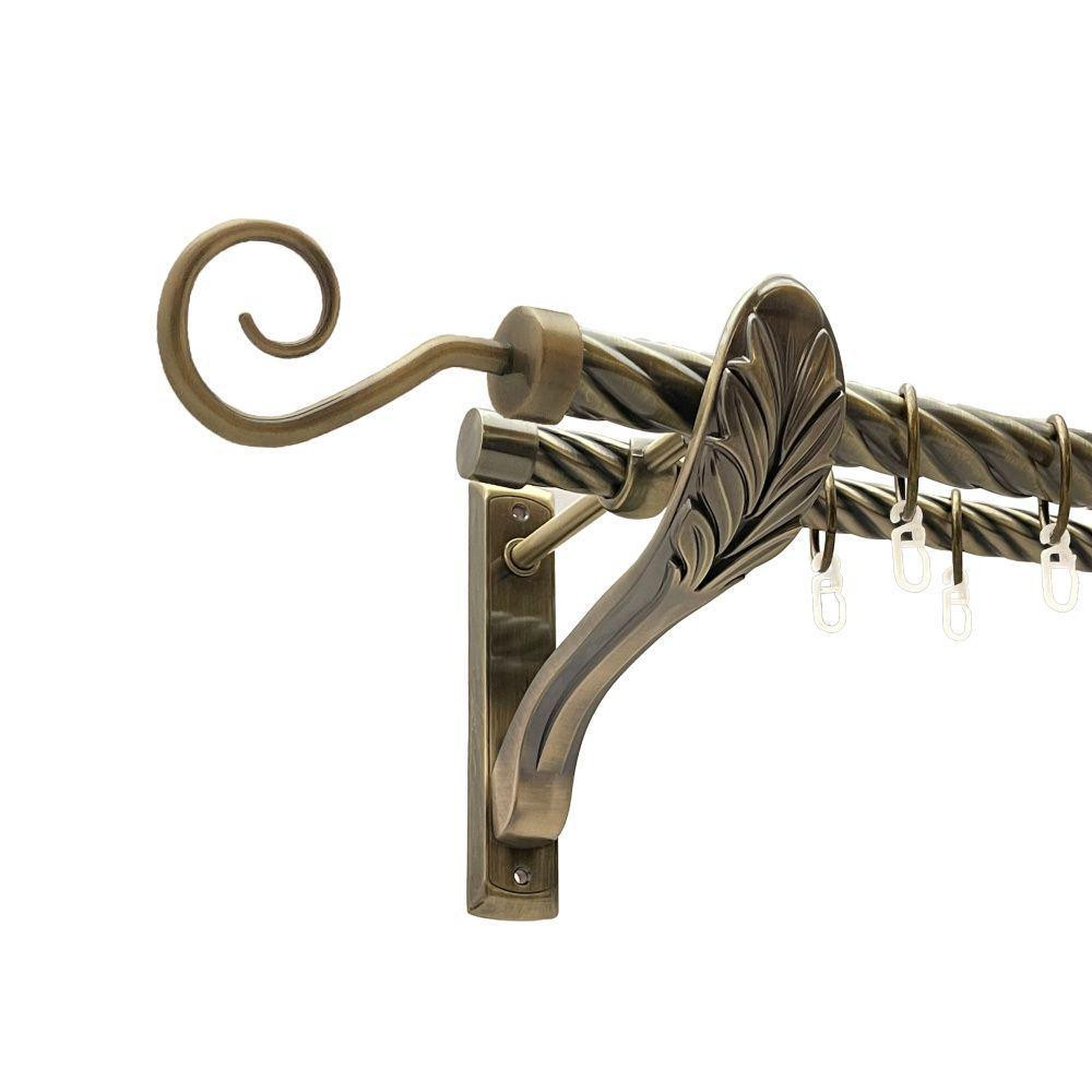 Карниз Orvit Гак металевий дворядний ретро скручена труба кільце металеве Антик 25\19 мм 240 см (00-00016420) Львів - фото 1
