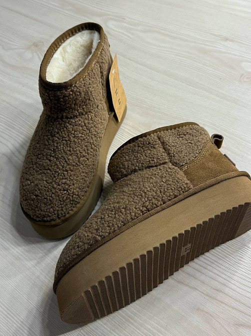 Уггі жіночі Itts 1707-2 з хутром тедді на платформі коричневі, 38, 24 см Київ - фото 19