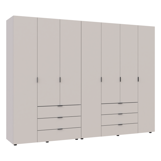 Комплект шаф для одягу Doros Гелар (2 шт.) 271,2х49,5х203,4 см Кашемір (DRS-011242) Львів