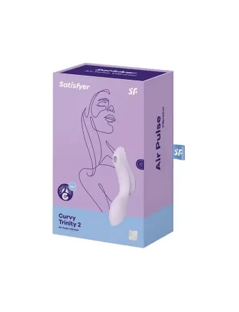 Вакуумний стимулятор з вібрацією Satisfyer Curvy Trinity 2 Violet Львів