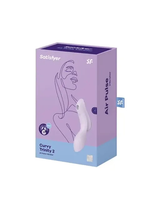 Вакуумний стимулятор з вібрацією Satisfyer Curvy Trinity 2 Violet Львів - фото 4