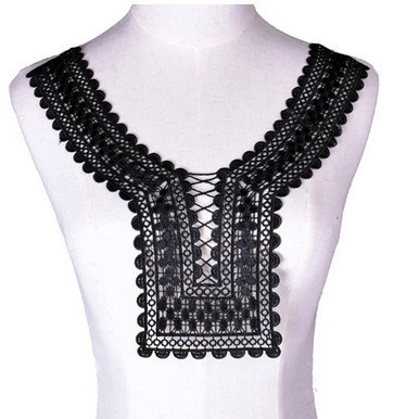 Аппликация пришивна на одежду черная Орнамент Киев - изображение 1