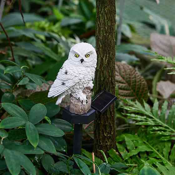 Садовий світильник на сонячній батареї 41 см, "Сова" / Газонний світильник / Вуличний ліхтар у вигляді сови Київ
