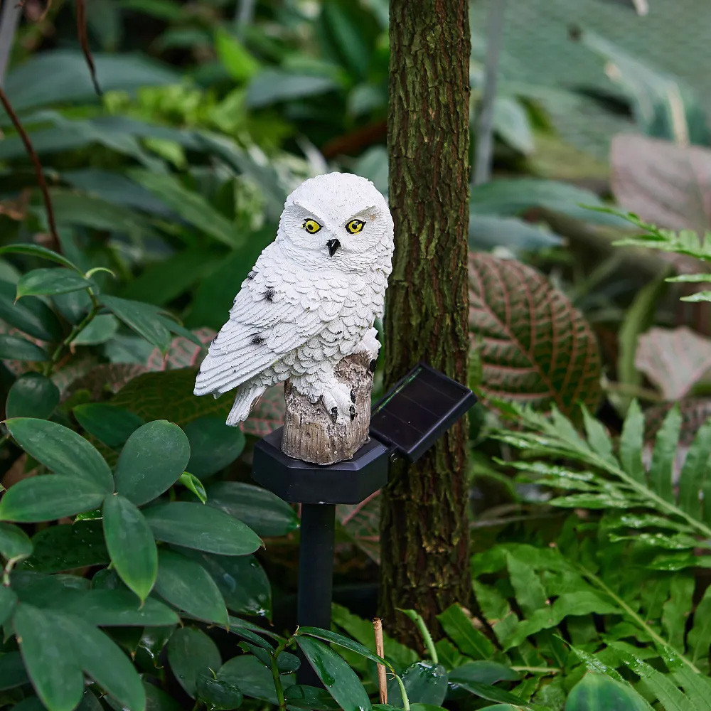 Садовий світильник на сонячній батареї 41 см, "Сова" / Газонний світильник / Вуличний ліхтар у вигляді сови Київ - фото 4