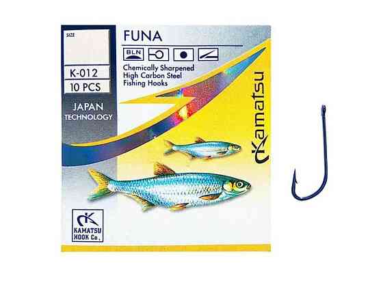 Гачок для мирної риби Funa №3 (10 шт/уп) K-012 ТМ Kamatsu Київ