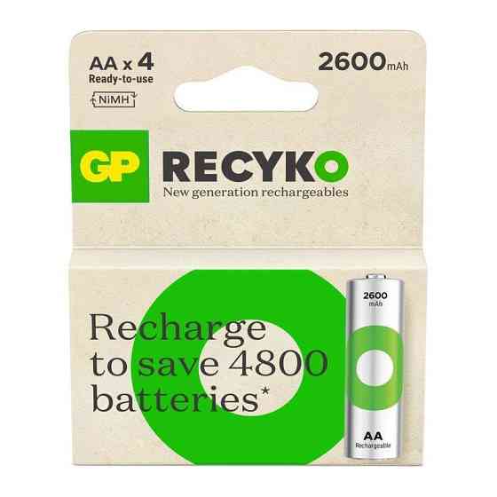 Акумулятор GP Recyko 2600 AA/HR06 NI-MH 2600 mAh BL 4 шт. Акумулятор Харків