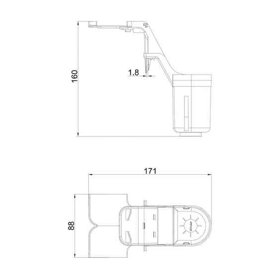 Холдер для освіжаючих пігулок для унітазу KOER KT-0704 для KT-0407 (колір білий) (KR5710) Київ