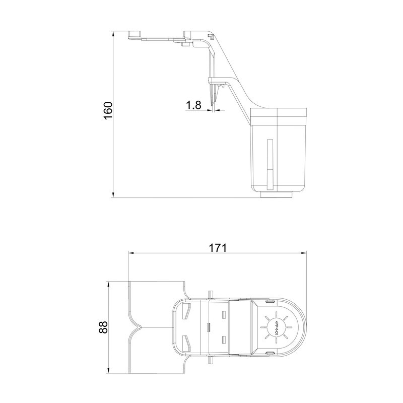 Холдер для освіжаючих пігулок для унітазу KOER KT-0704 для KT-0407 (колір білий) (KR5710) Київ - фото 2