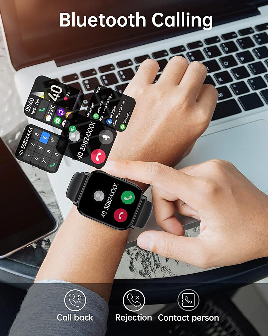 Смарт-годинник LLKBOHA P72: 1,85" HD-дисплей, Bluetooth-дзвінки, 111+ спорт-режимів, моніторинг здоров’я Київ - фото 11