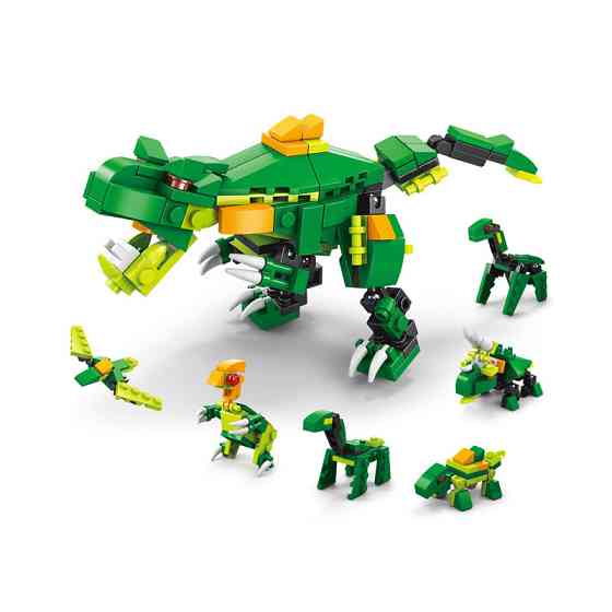 Конструктор LeleBrother динозавр 6 в 1, колір зелений, 160 деталь Киев