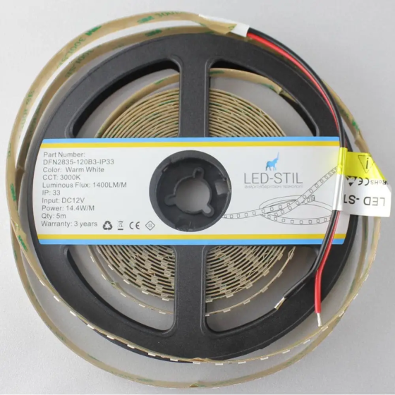 LED-STIL LED стрічка LED-STIL 3000K, 14,4 W, 2835, 120 шт, IP33, 12V, 1400LM Киев