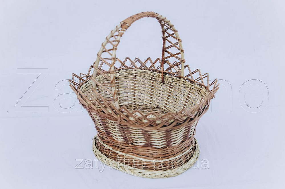 Кошик із лози для Великодня | плетений кошик для Великодня з лози | кошик на Великдень Київ - фото 3