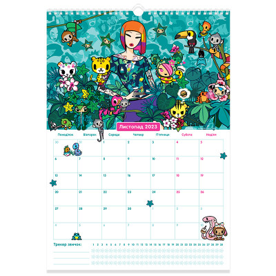 Календар Kite планер настінний tokidoki на 2023-2024 рік (TK23-440-2) Вінниця - фото 12