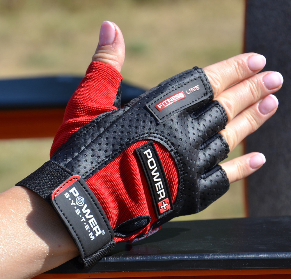 Рукавички для фітнесу Power System PS-2500 Power Plus Black/Red XXL Кам'янське - фото 5