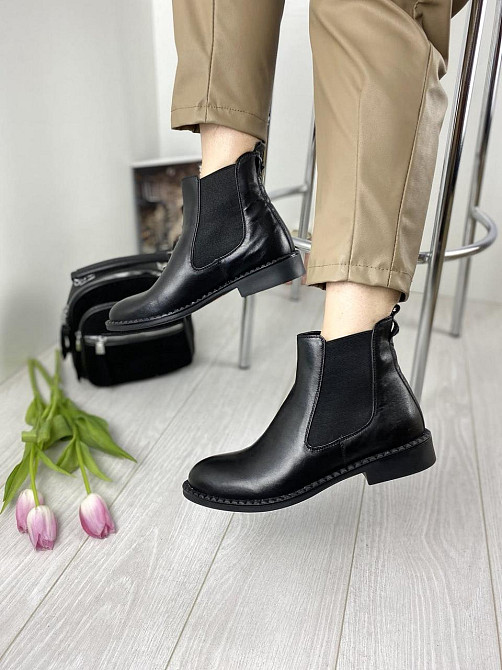 Kadar Черевики жіночі KADAR чорні натуральна шкіра весна-осінь 37р.38р.39р. (00-1100491-Б) Коломыя - изображение 2