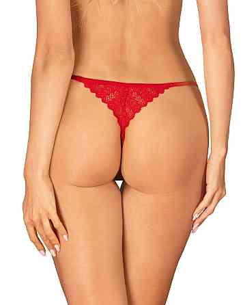 Трусики з доступом Obsessive Ingridia crotchless thong XL/2XL, червоні Sex Aura Київ