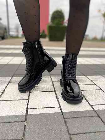 Черевики жіночі GREMMY чорні шкіра лакована висота 13 см (4230) Коломыя