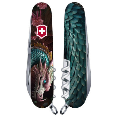 Нож Victorinox Climber Zodiac Лазурний дракон (1.3703.3_Z3290p) Винница - изображение 1