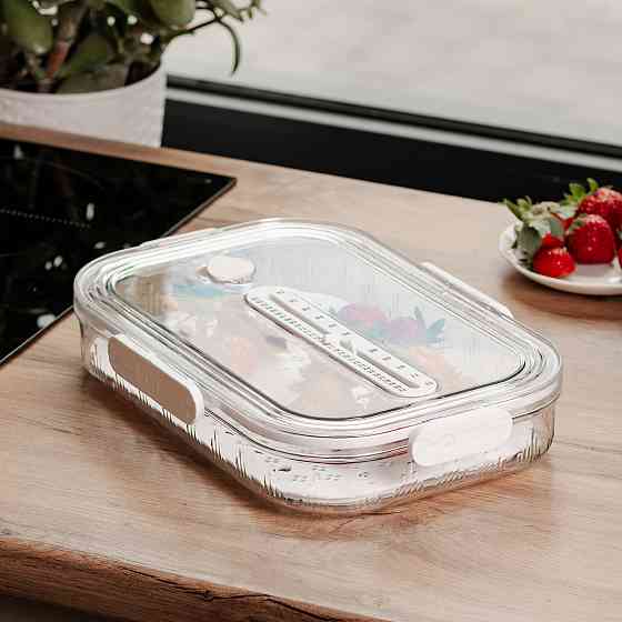 Пластиковий контейнер для їжі 32.5х22.5х6 см, білий Київ