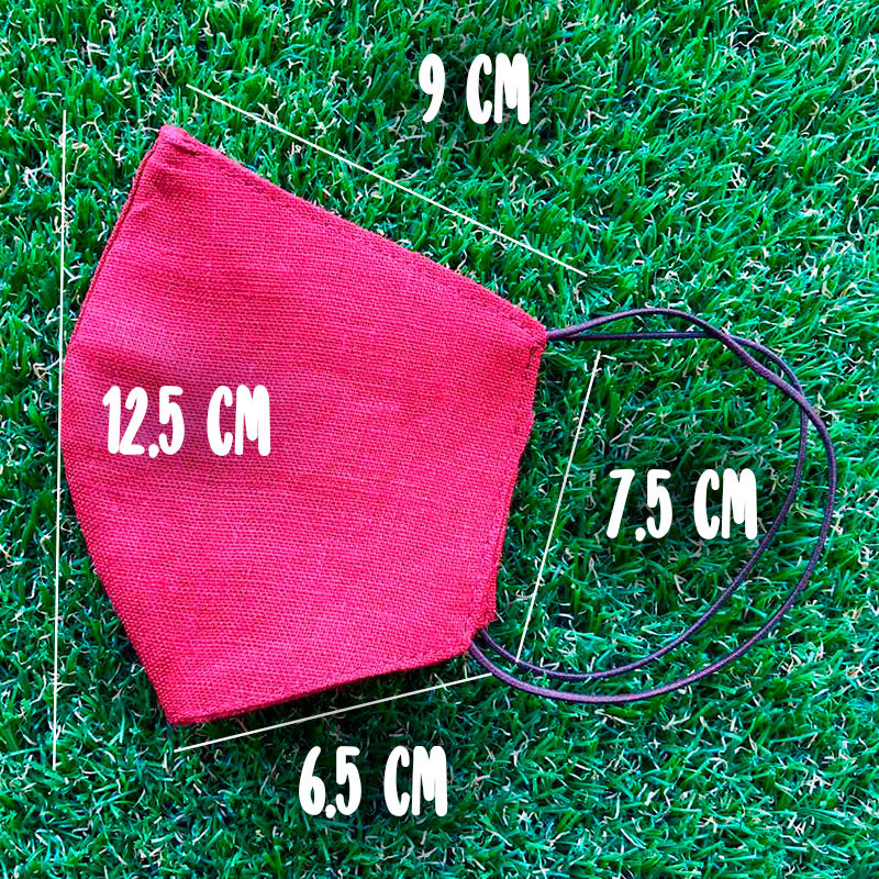 Маска защитная многоразовая из 100% ЛЬНА Размер M (Красный) Сумы - изображение 5