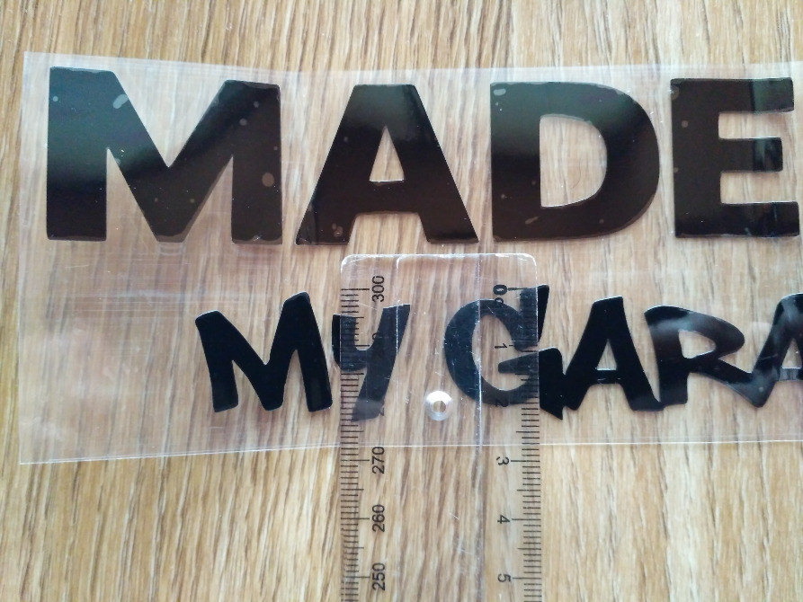 Наклейка на авто Made in my garage Чорна Київ - фото 4