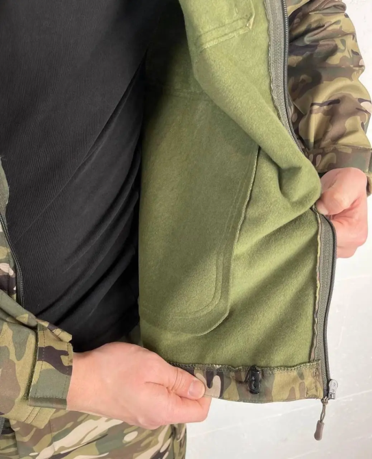 Военная мужская куртка Accord Soft-shell на флисе (Мультикам) M Винница - изображение 4