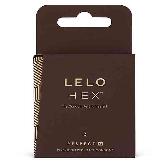 Презервативи LELO HEX Condoms Respect XL 3 Pack, тонкі та суперміцні, збільшений розмір Sex Aura Київ