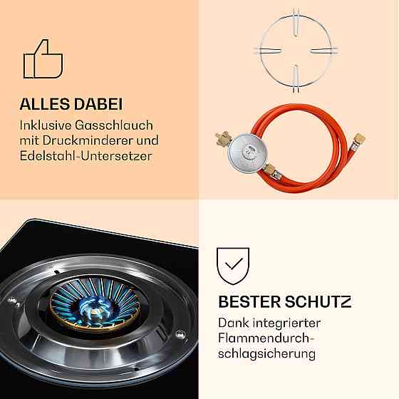 Похідна піч Barzona 3 3 пальники 3,4 кВт, 0,75 кВт і 4,3 кВт Скляна пластина та корпус із неіржавкої Рівне
