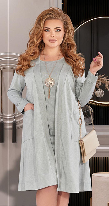 Стильний костюм із платтям великого розміру (54) Київ - фото 1