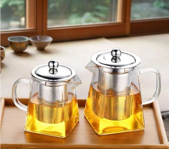 Чайник заварочный из жаропрочного боросиликатного стекла 750 мл с ситечком из нержавеющей стали EB-19022 Одесса - изображение 1