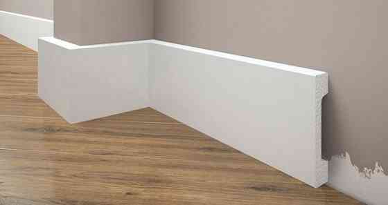 Плинтус под покраску из дюрополимера Элегант LPC - 28 (2м.п.) 79х16мм Днепр