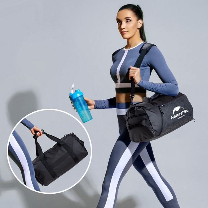 Сумка спортивна Naturehike NH19SN002, Розмір M, чорна Киев - изображение 5